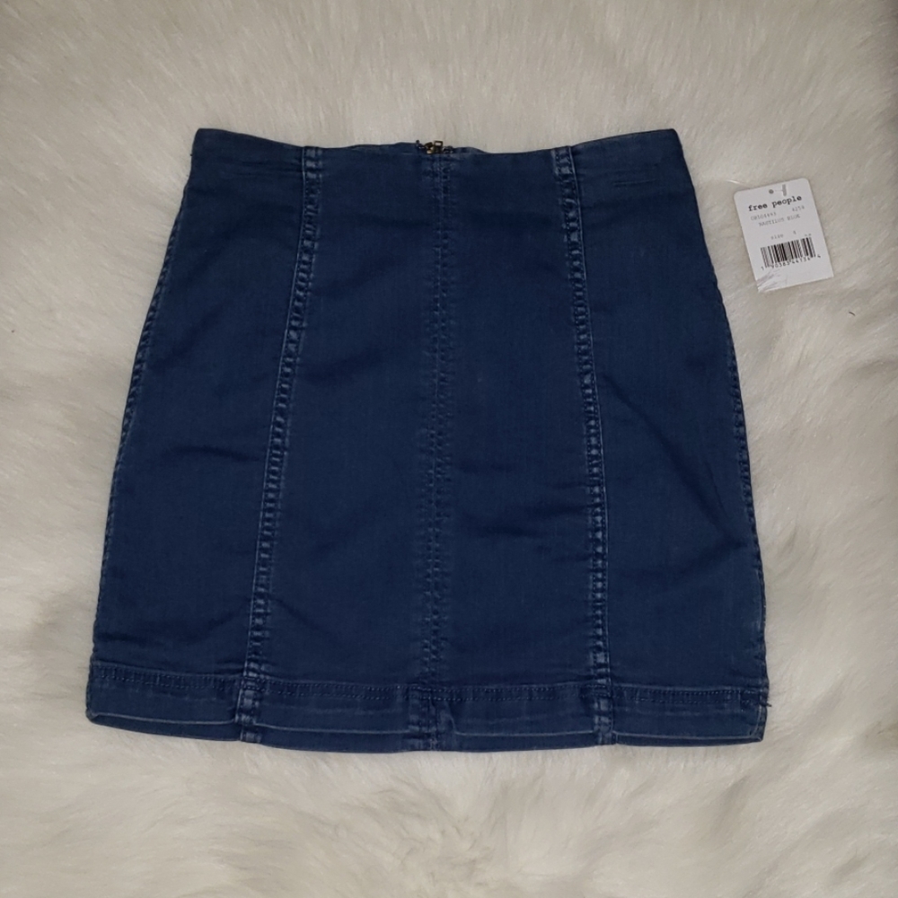 Free People Denim Modern Femme Mini Skirt